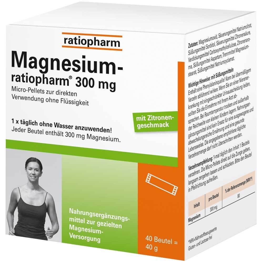 Magnesium-ratiopharmÂ® 300 mg mit Zitronengeschmack